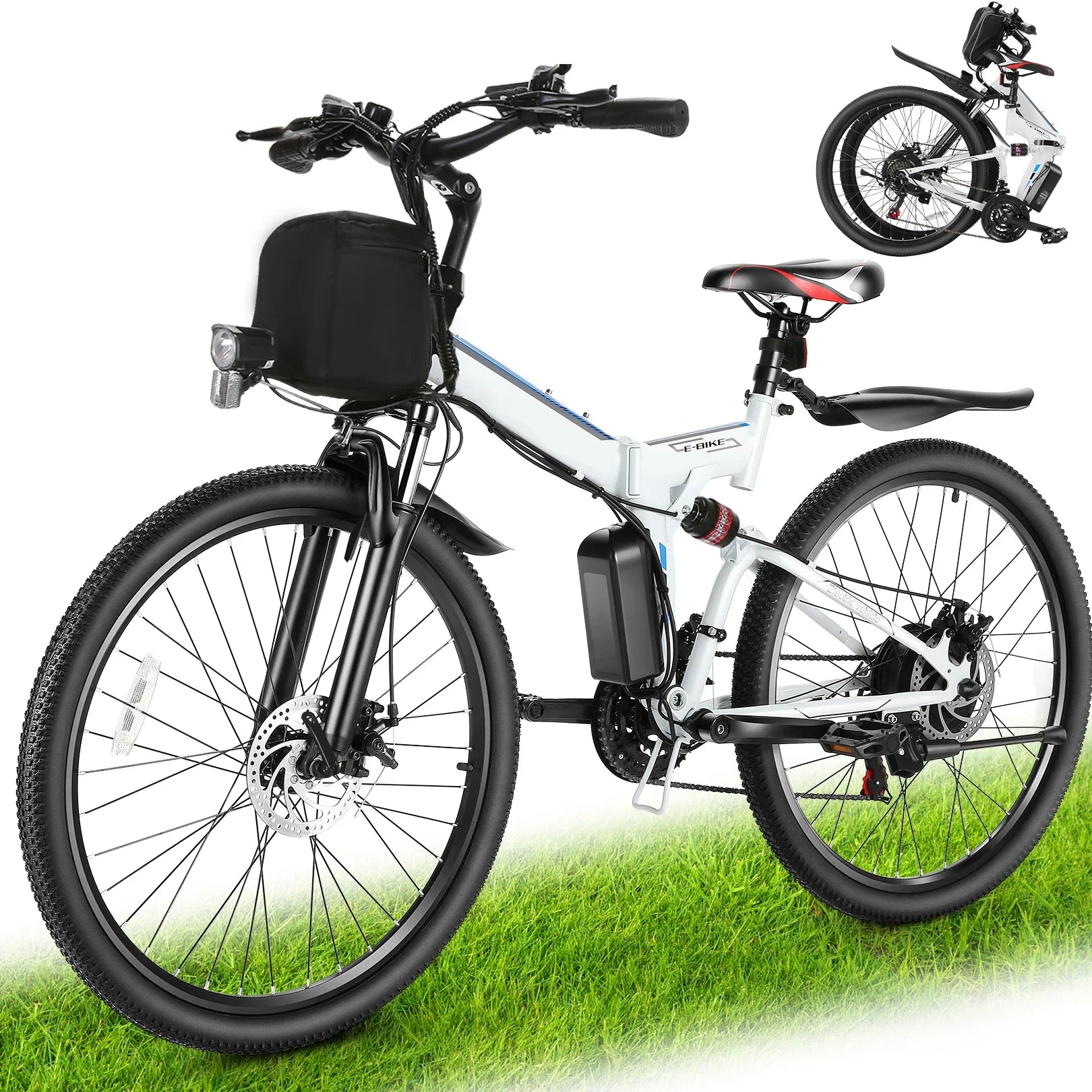 Adult Folding E-Bike  Cruise Control Removable Battery